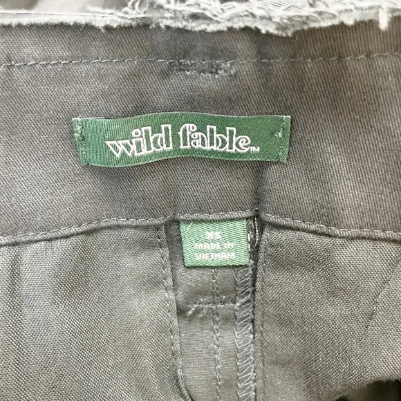 Wild Fable Women's Dark Gray Wide Leg Raw Hem Waistband Pants Size XS - Picture 5 of 6